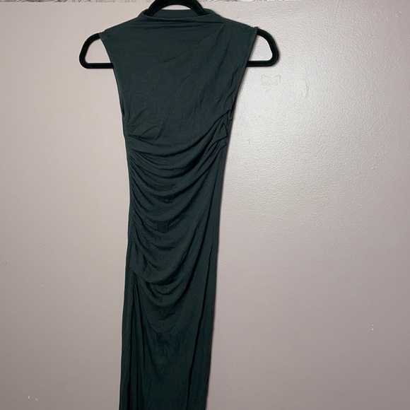Enza Costa Dresses & Skirts - Enza Costa Silk Ribbed Mock Neck Midi in Charcoal
